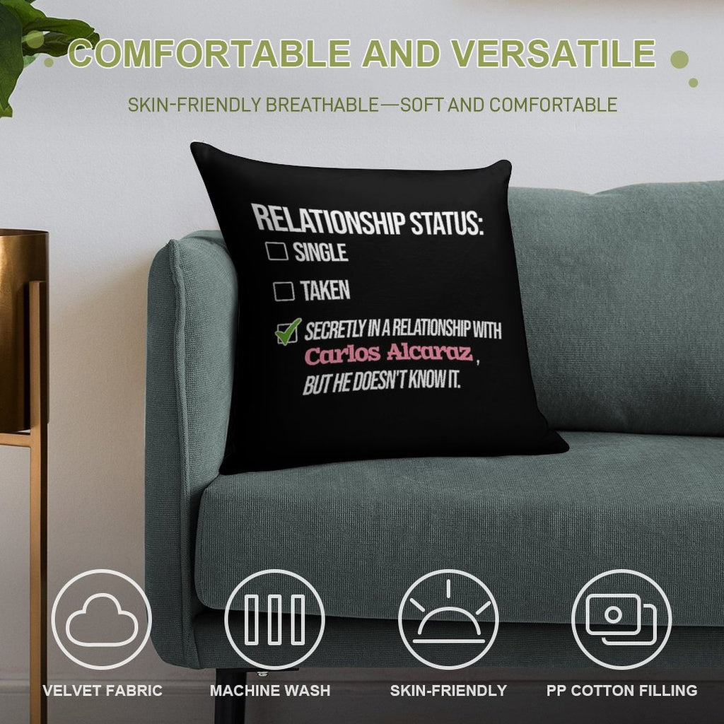 Relationship with Carlos Alcaraz Soft Ultra-Soft Texture Throw Pillow