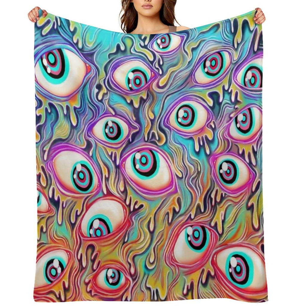 Eyeball Pattern Versatility Throw Blanket