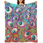 Eyeball Pattern Versatility Throw Blanket