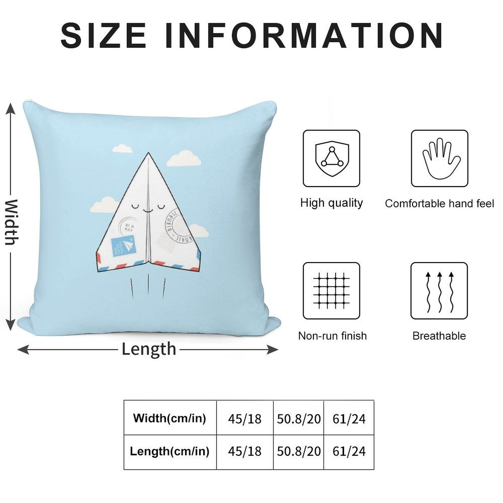 Airmail Soft Bedroom Essential Throw Pillow