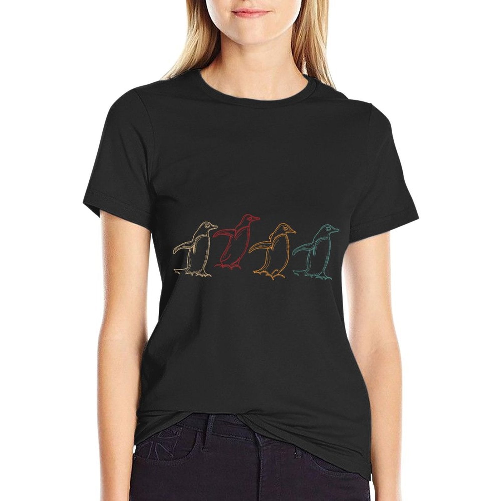 Antartica Animal Penguin  Summer-ready Fabric T-Shirt