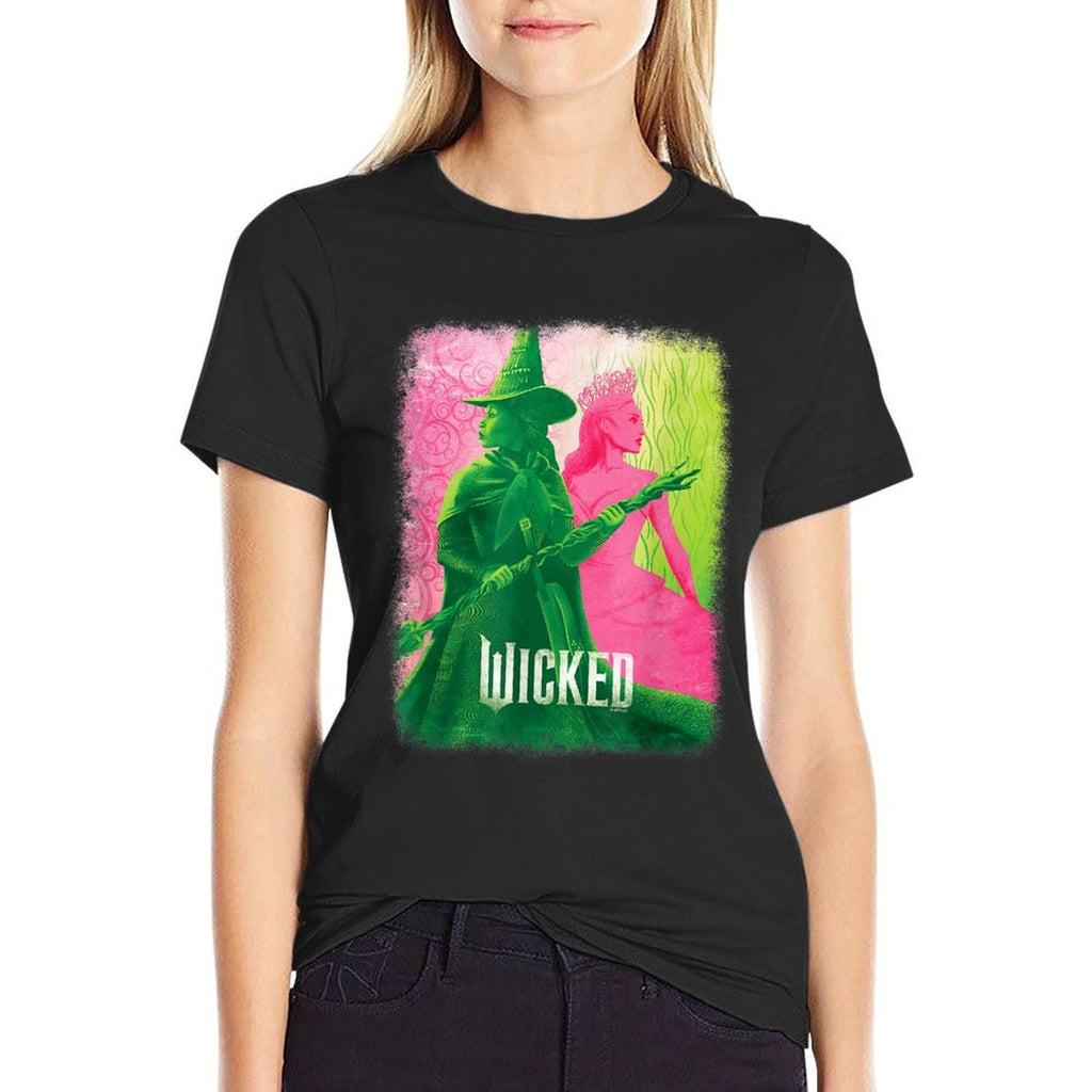 Wicked Unisex-Kids Movie Tie-In, Black, Small, Short Sleeve, Crew Neck, Tonal Effect Movie Design  Slim-fit Cut T-Shirt