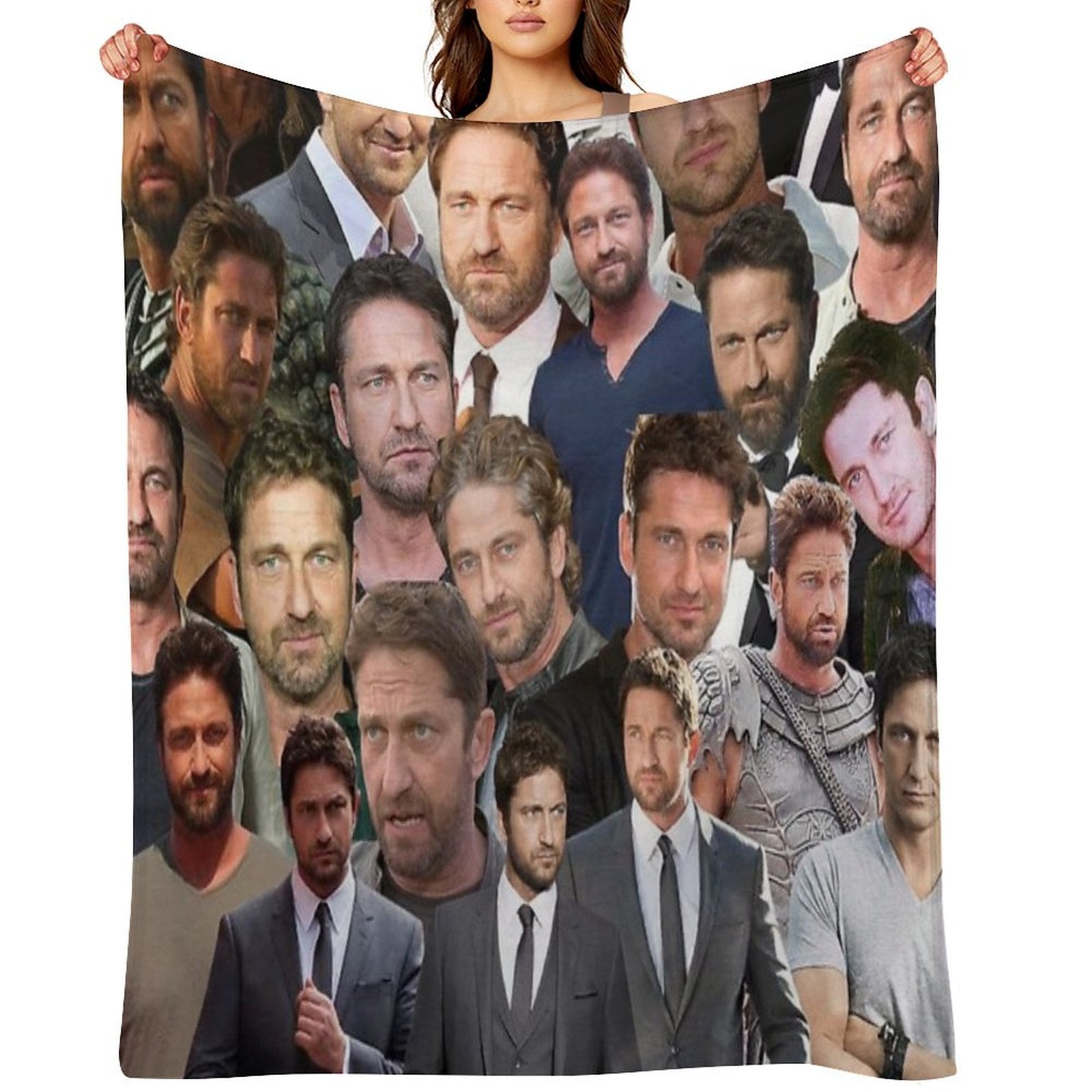 Gerard Butler Photo Collage Gift-ready Throw Blanket