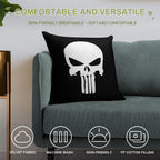 Punisher Skull Inspired Soft Reinforced Edging Throw Pillow