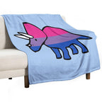 Biceratops (Bisexual Triceratops) Plush Throw Blanket
