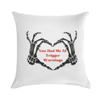 You Had Me At Trigger Warnings, Bookish Sticker, Waterproof Sticker, Book Club Vinyl Soft Shrink-Resistant Throw Pillow