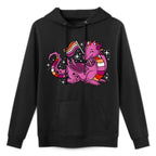 Lesbian Dragon Orange Pink Lesbian Pride Cotton-Polyester Blend Hoodie