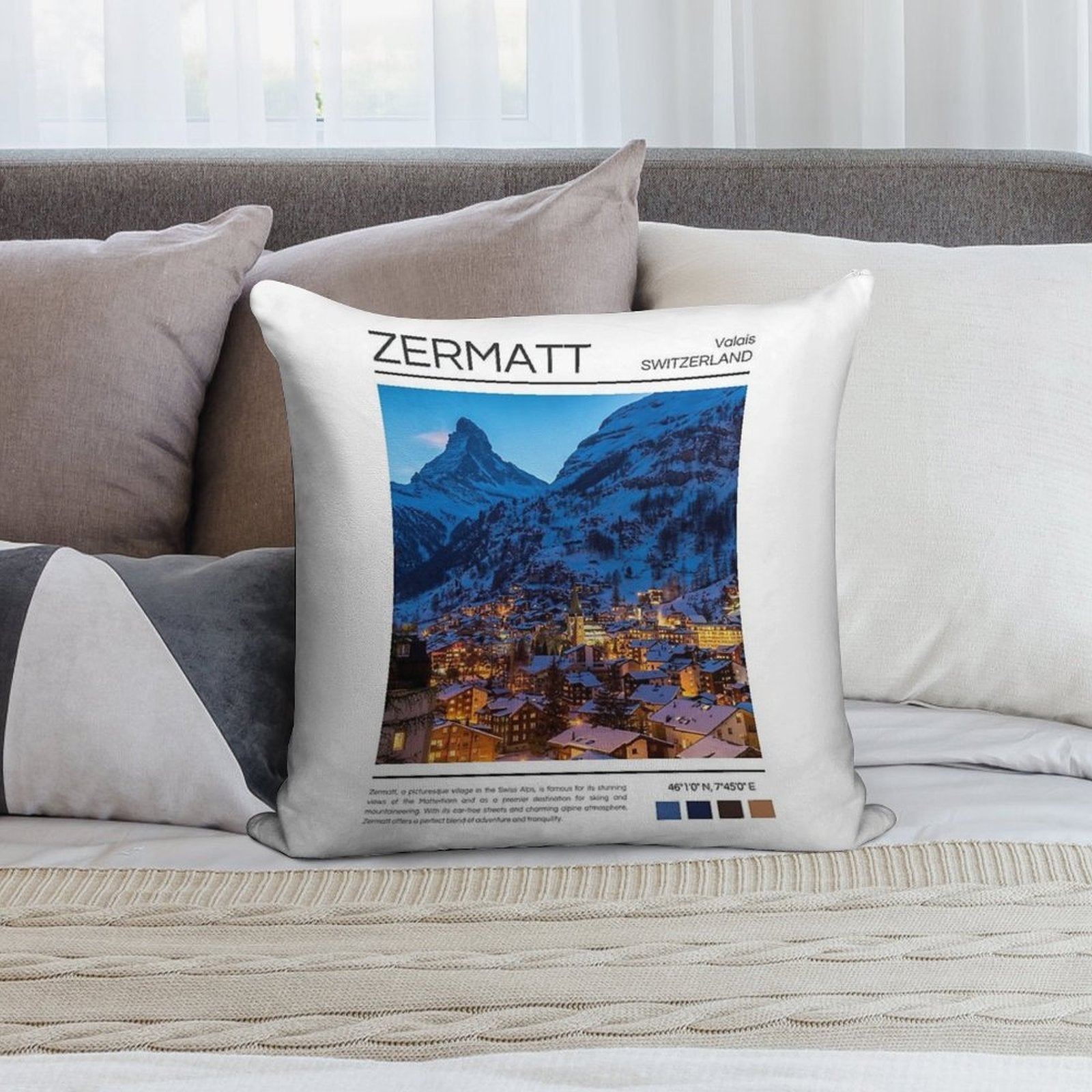 Zermatt - Switzerland - Photography Soft Warmth Comfort Throw Pillow