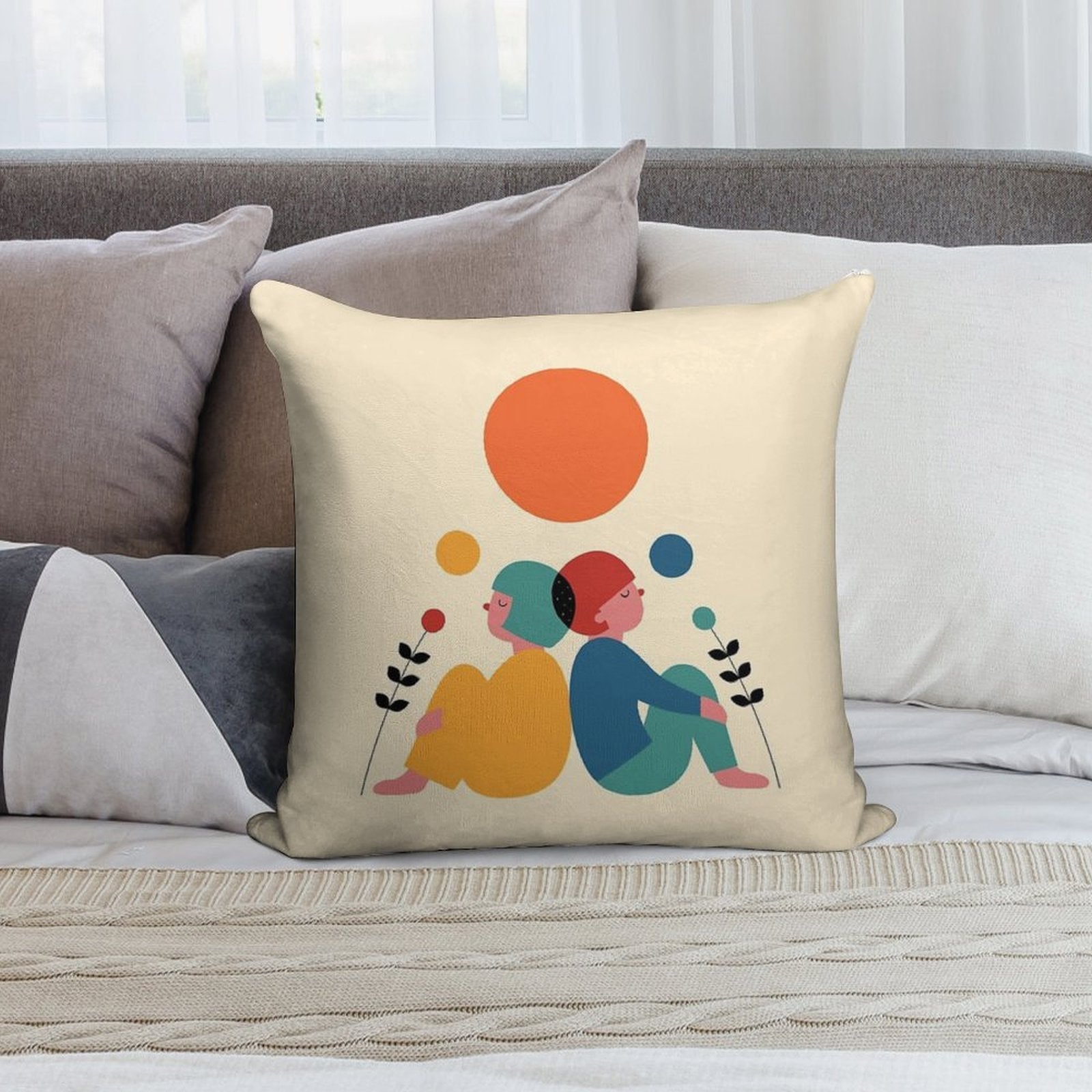 Miss You Soft Washable Throw Pillow