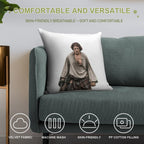 Jamie from Scotland in White Background. Soft Washable Throw Pillow