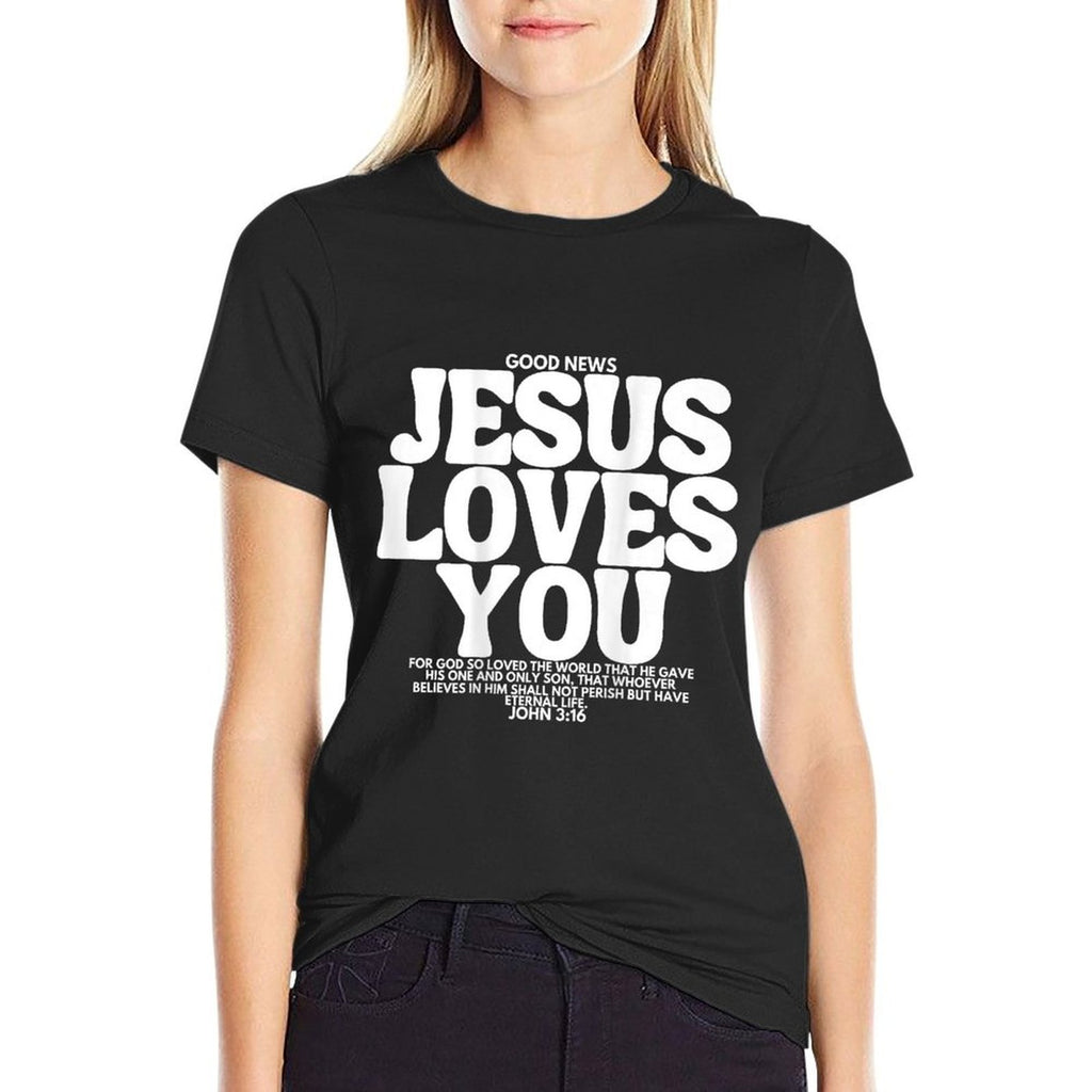 Jesus Loves You (John 316) Bible Verse (On Back) Christian  Affordable Price T-Shirt