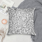 Dance in White Kieth DJ DOG Haring ANIMAL Street Art Soft Style Accent Throw Pillow