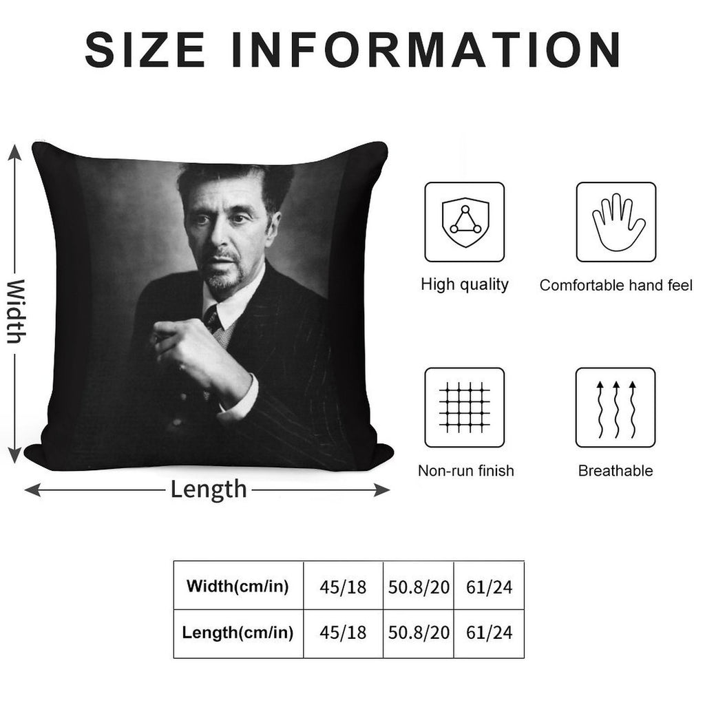 Al Pacino Art Soft Reinforced Edging Throw Pillow