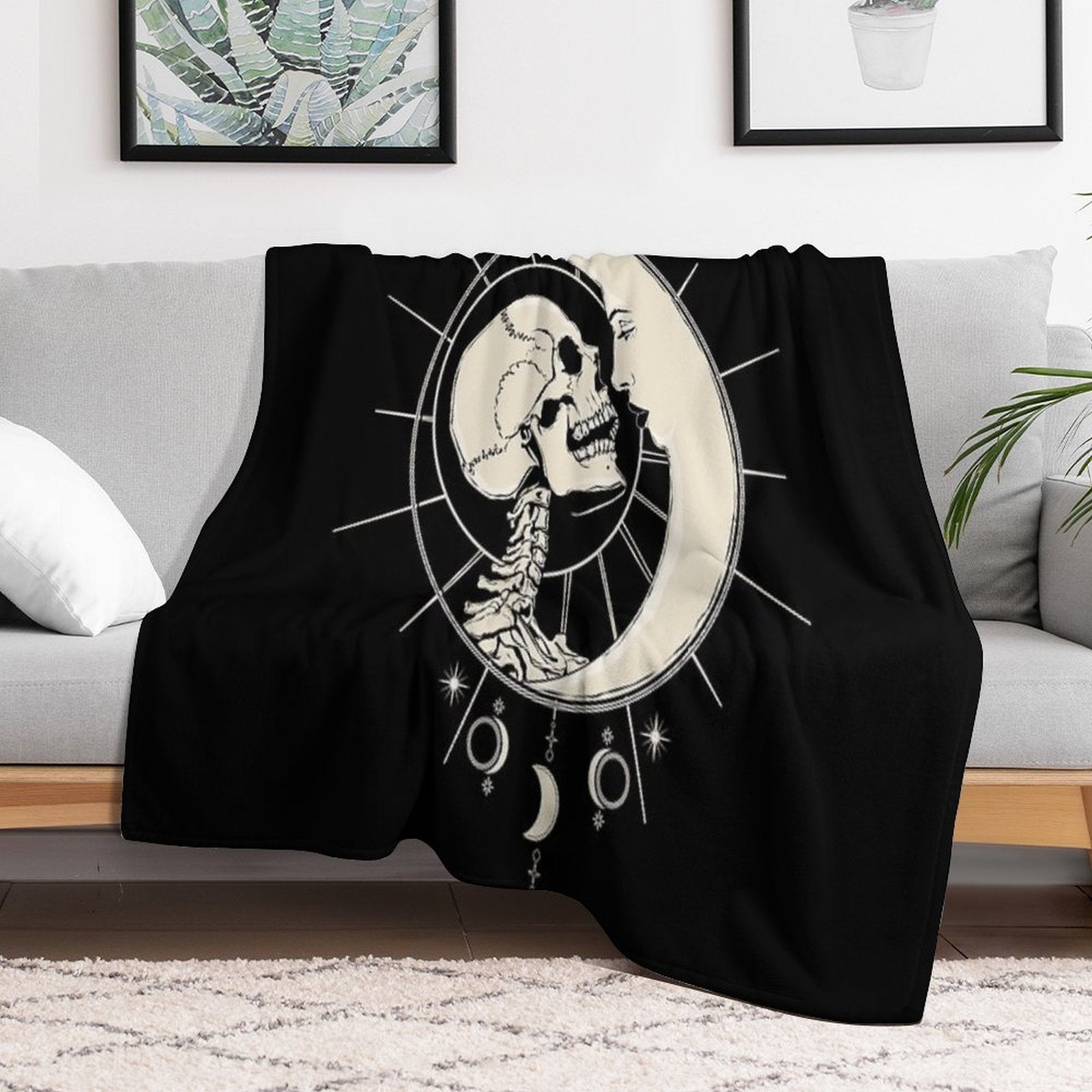 Kissed by The Moonlight Shrink-resistant Throw Blanket
