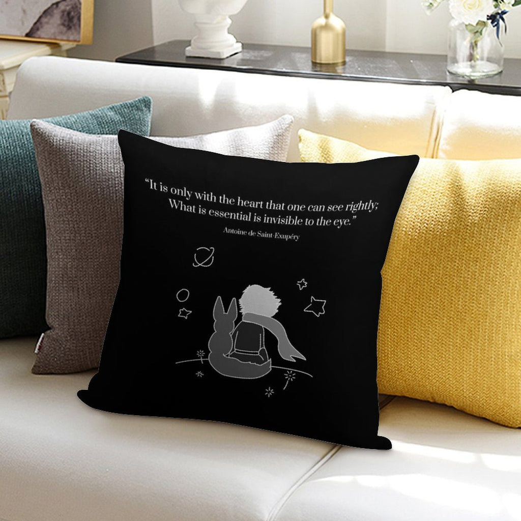 THE LITTLE PRINCE (black And White) Soft Fade-Resistant Throw Pillow