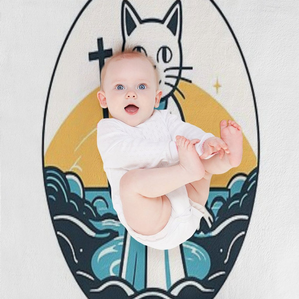 Jesus Kitten, Jesus Is Savior Cat Quick-dry Throw Blanket
