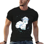 Pokémon Alolan Vulpix Winter Watercolor Portrait  Cotton T-Shirt