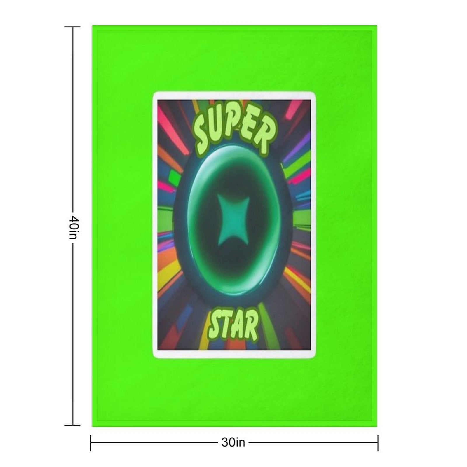 Super Star Neon Design Compact Throw Blanket