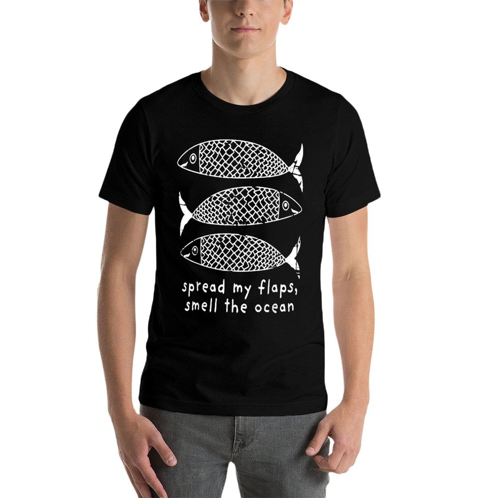 Spread My Flaps Smell The Ocean Funny Raunchy Sardines Meme  Lightweight T-Shirt