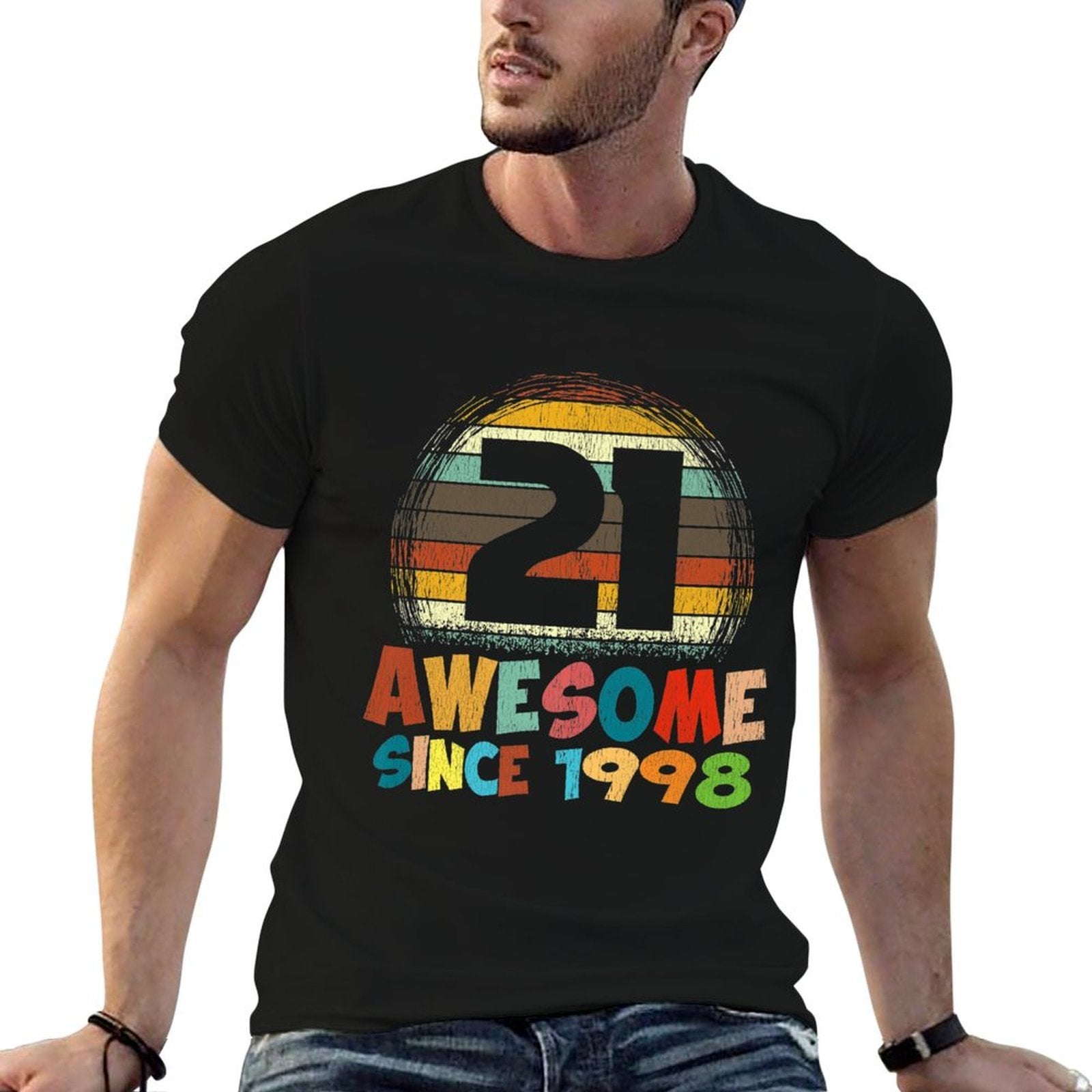 21st Birthday Retro Vintage 21st Birthday Gifts Premium  Versatile T-Shirt