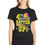 4th Grade Batter Up Softball Fourth Grade Back To School  Classic T-Shirt