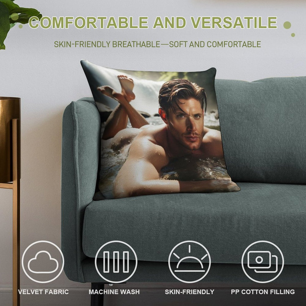Jensen Ackles Soft Warmth Comfort Throw Pillow