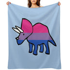 Biceratops (Bisexual Triceratops) Plush Throw Blanket