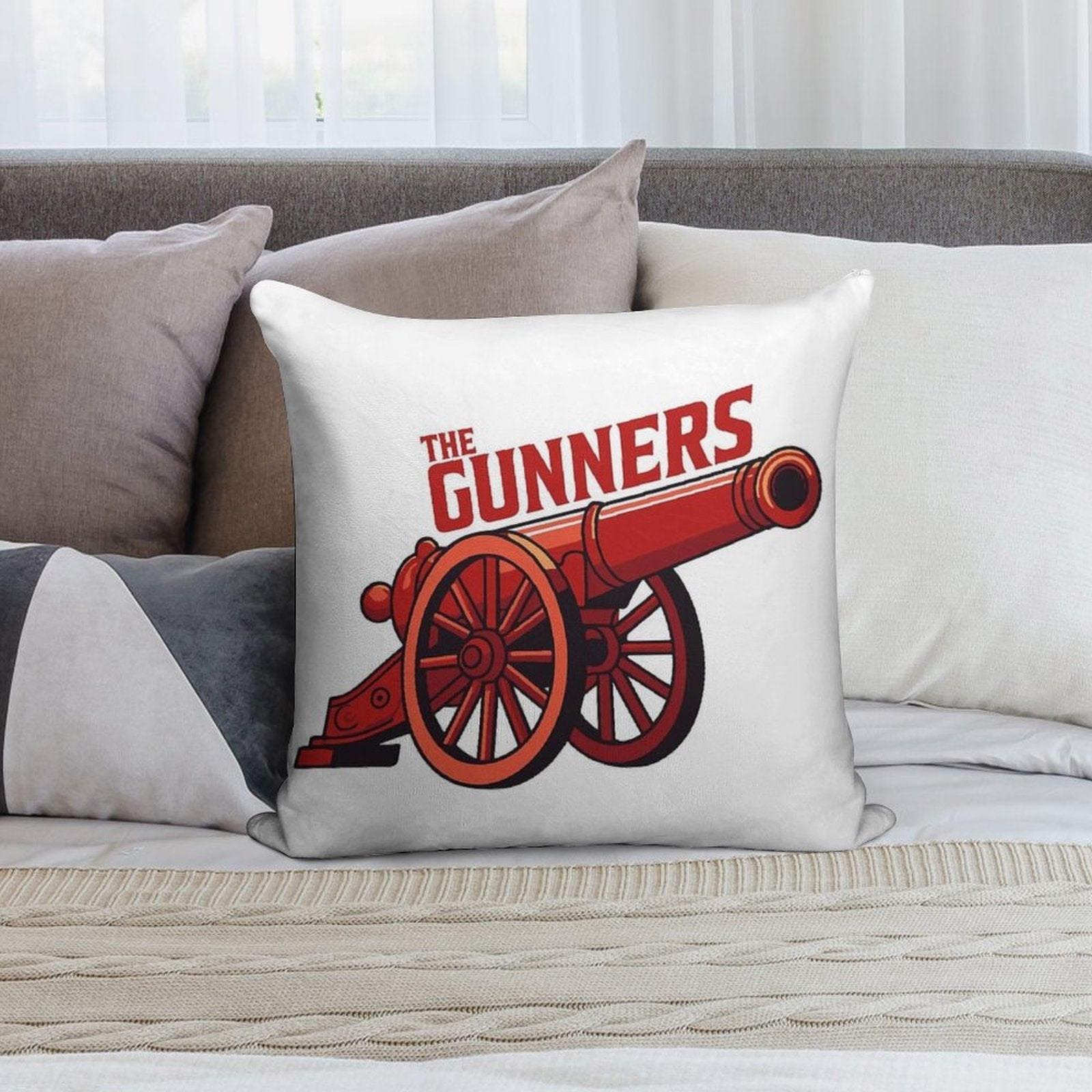 Gunners Soft Gift Ready Throw Pillow