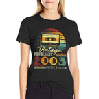 20 Years Old Made In 2003 February 2003 20th Birthday  Trendy Pattern T-Shirt