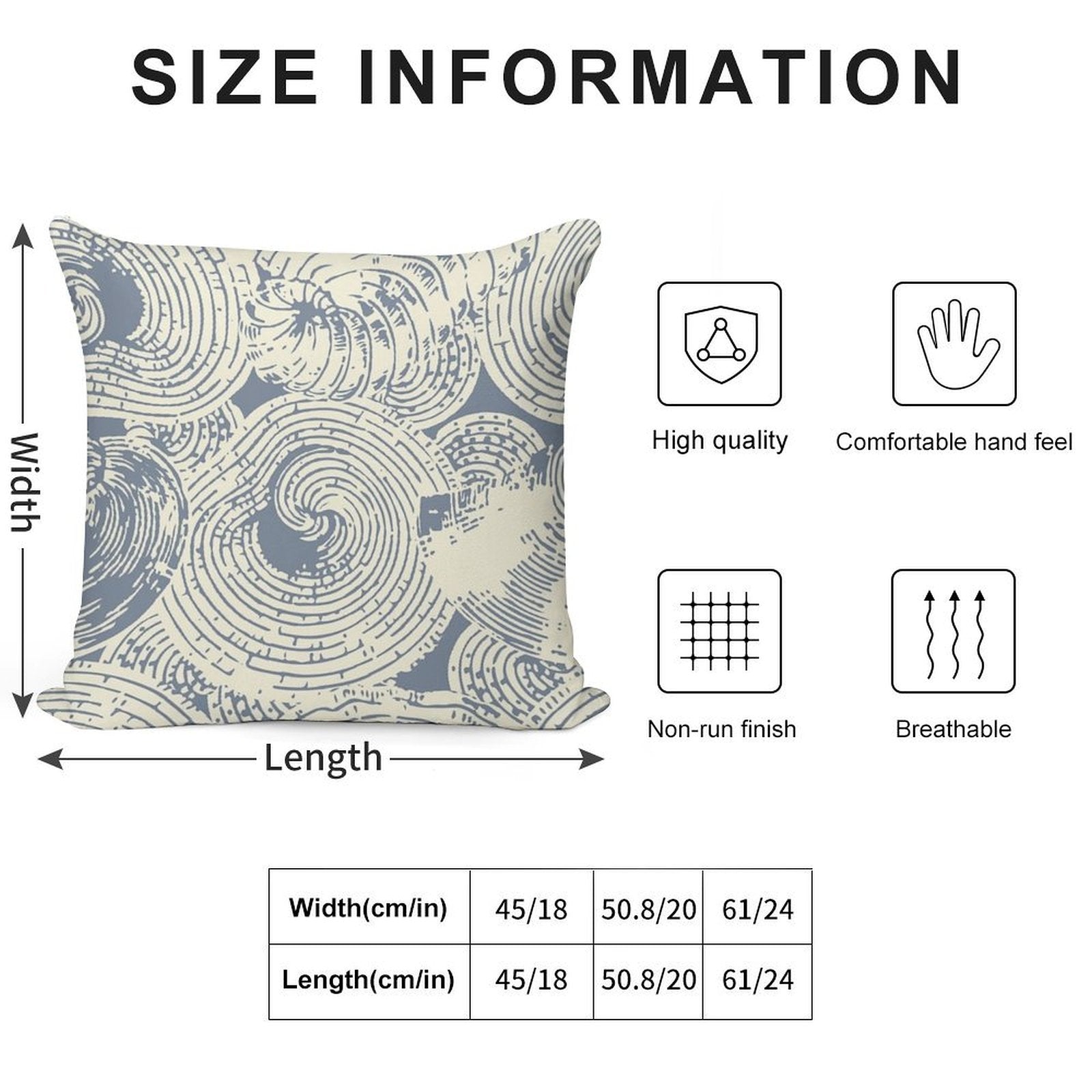 Shells And Swirls, Cool Gray And Cream Soft Washable Throw Pillow