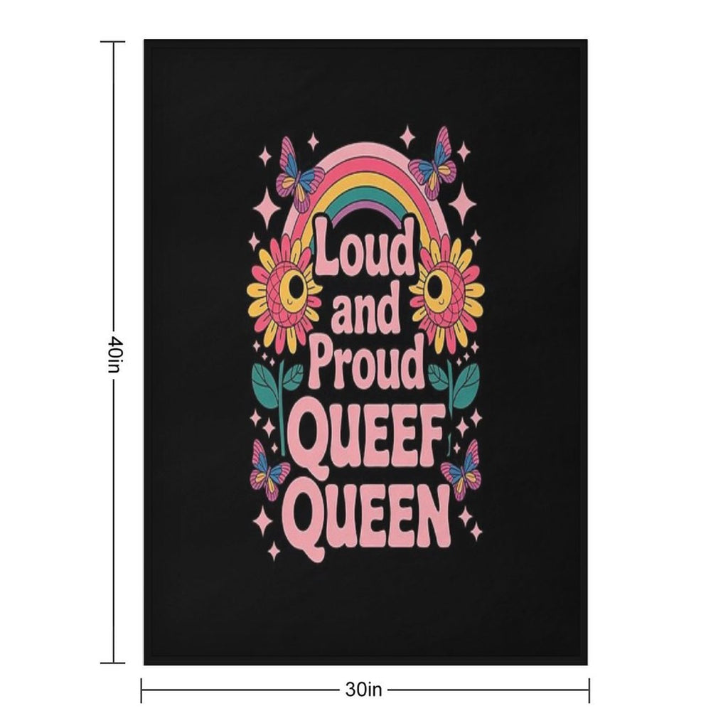 Queef Queen Embarrassing Adult Women Inappropriate Queefing Travel-friendly Throw Blanket