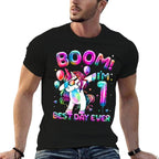 1 Years Old Dabbing Unicorn Gifts 1st Birthday Girl Party  Polyester Blend T-Shirt