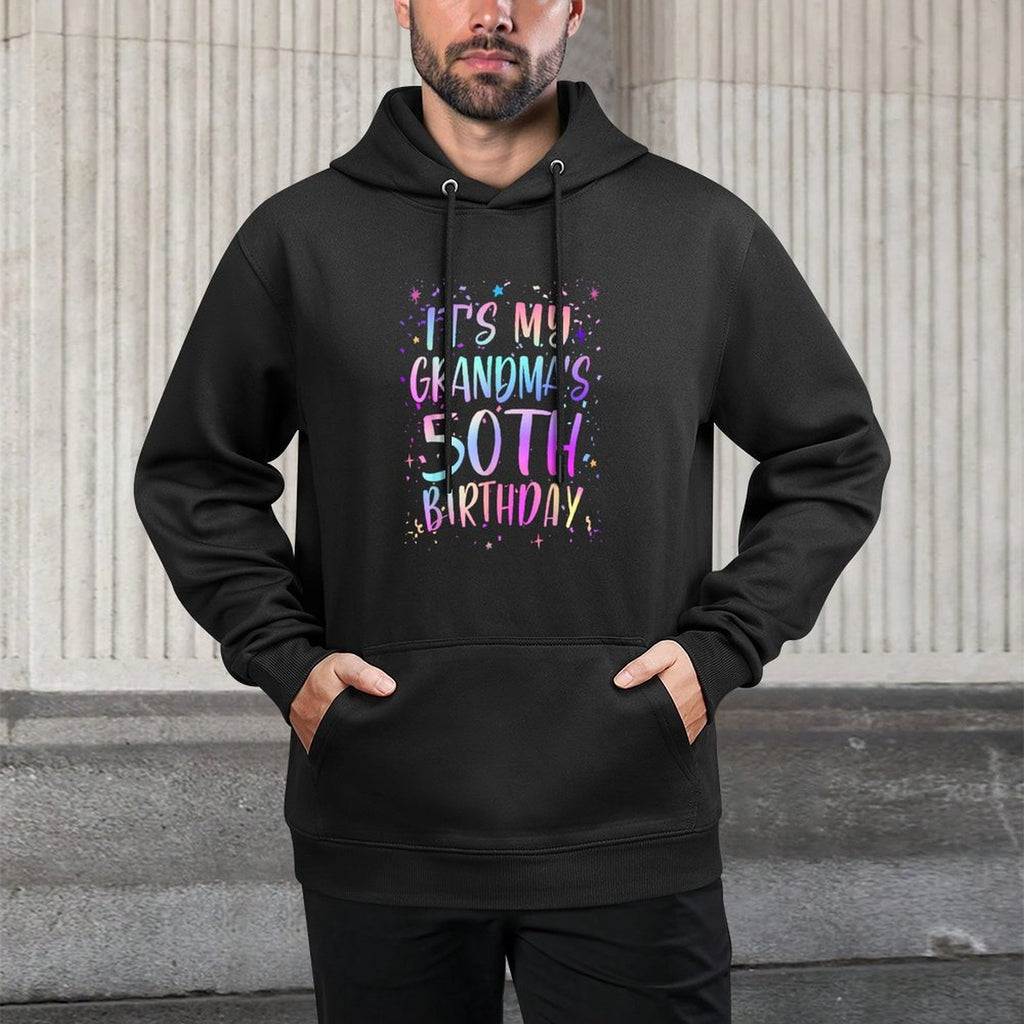 Its My Grandmas 50th Birthday Colorful Happy 50 Years Old Easy Care Hoodie
