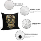 Mexican Skull Soft Luxury Feel Throw Pillow