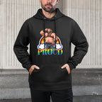 Proud Gay Pride - Leather Gay Daddy Man Bear Gay Bearded Layering Staple Hoodie