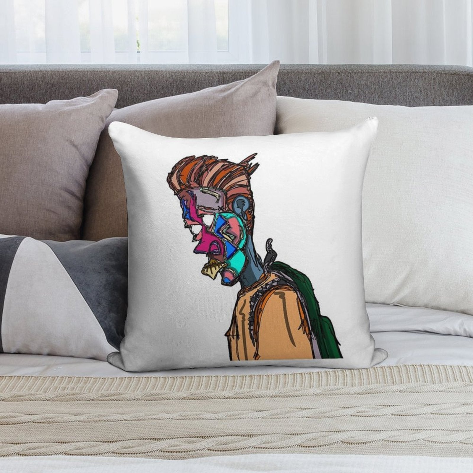 Mosaic Daypacker Soft High-Density Material Throw Pillow