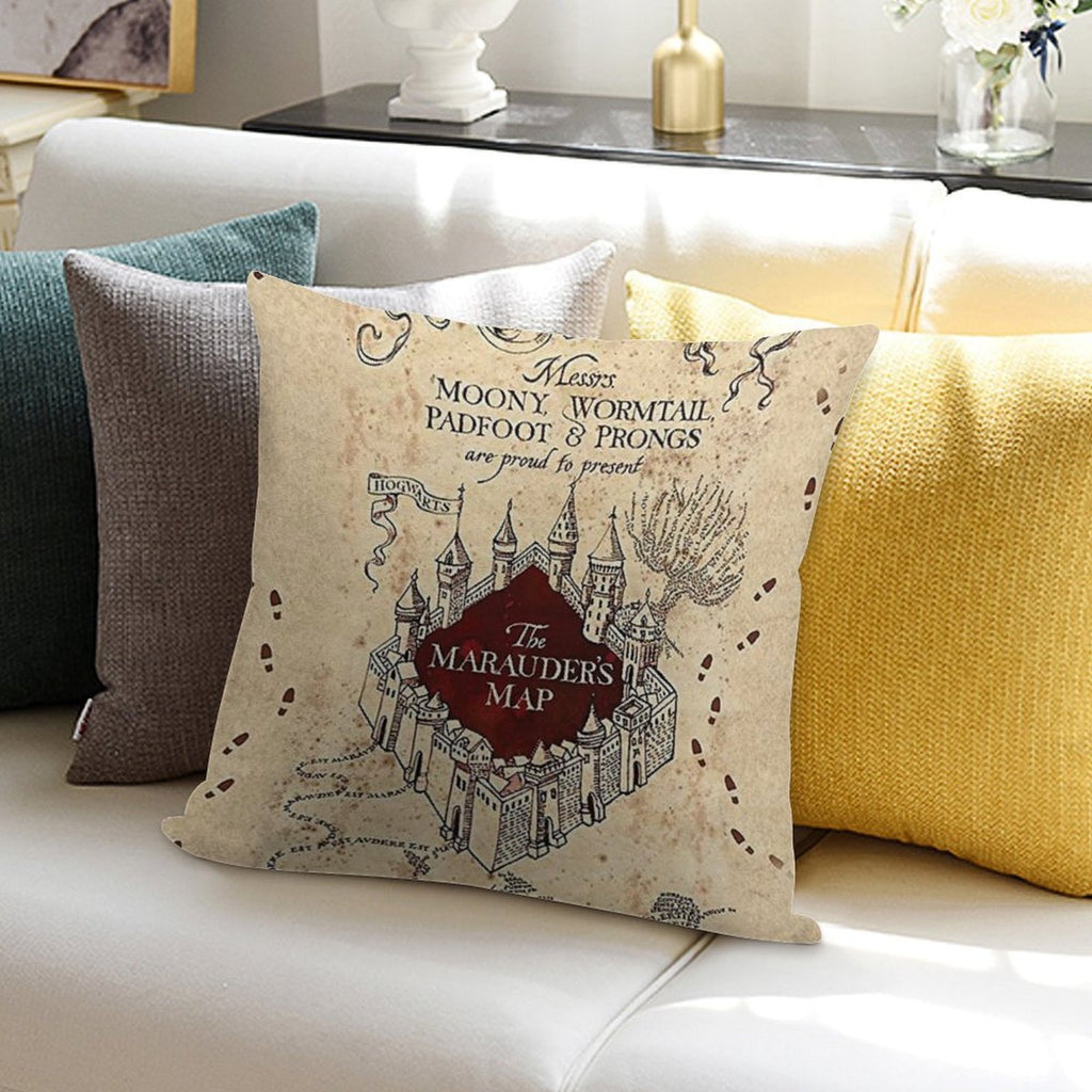 The Marauder’s Map Soft Reinforced Edging Throw Pillow