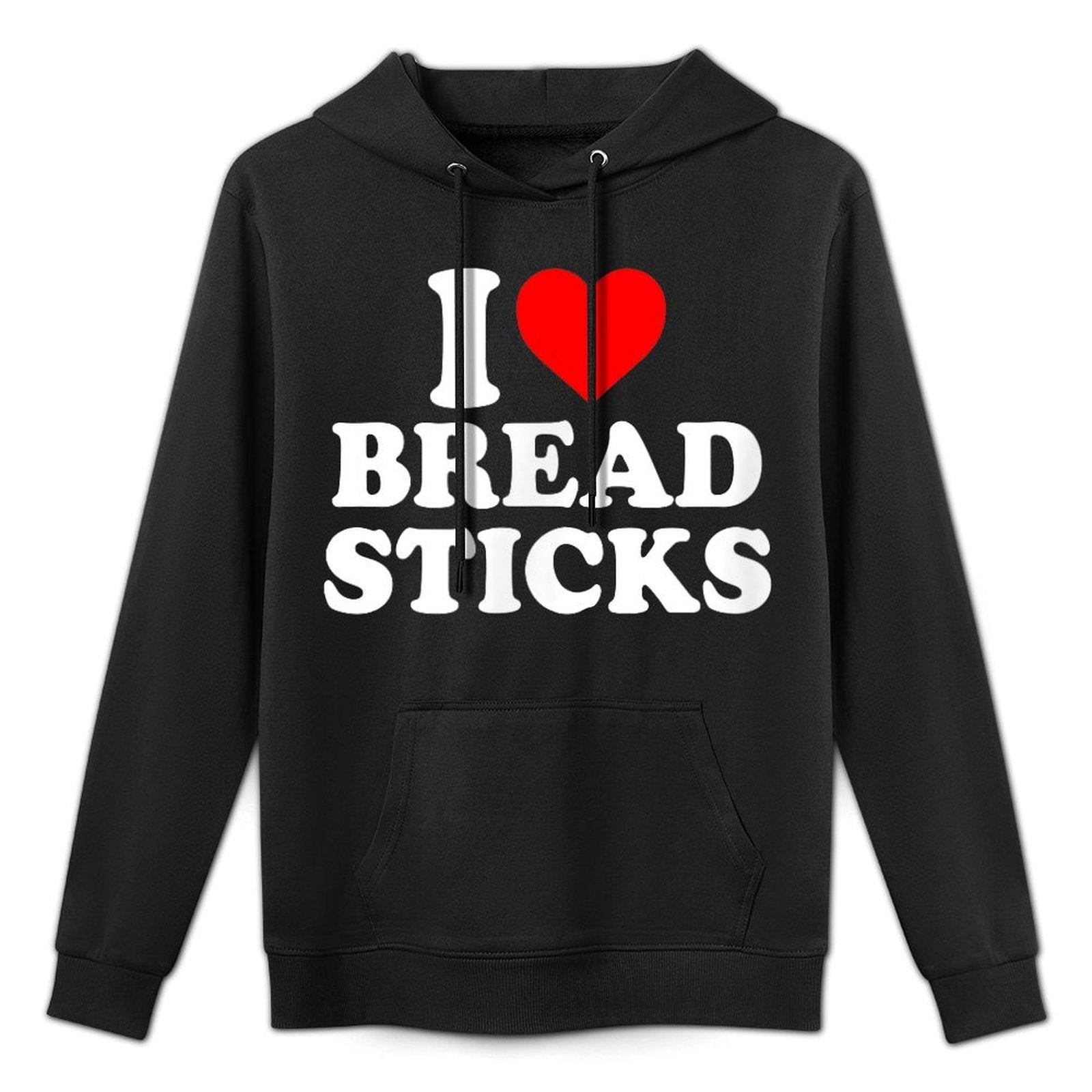 I Love Heart Breadsticks Simple Cute Funny Bread Sticks Medium-Weight Fabric Hoodie