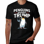 Penguin Flippers Up Resist Funny Penguins Against Trump  Stretchy T-Shirt