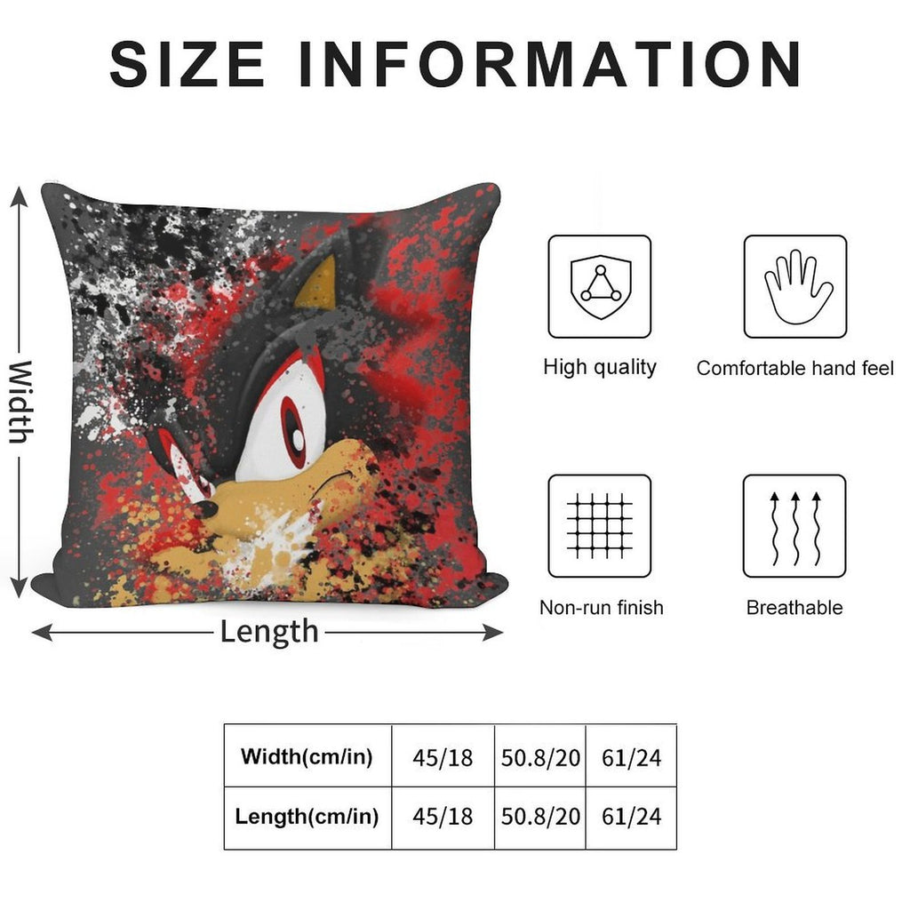 Shadow Stare Back V2.0 Soft Hidden Zipper Throw Pillow