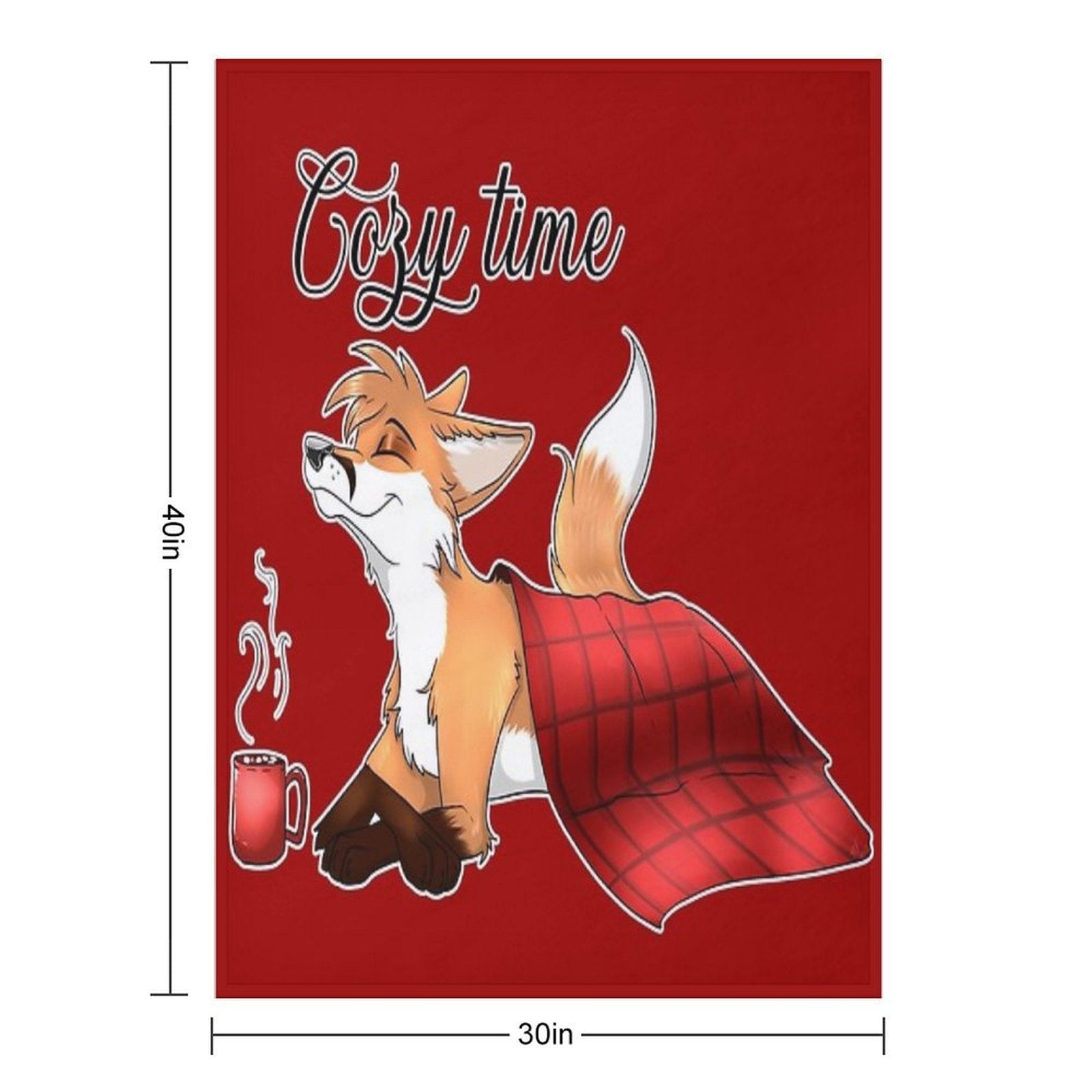 Cozy Time Foxy Blanket Comfort Throw Blanket