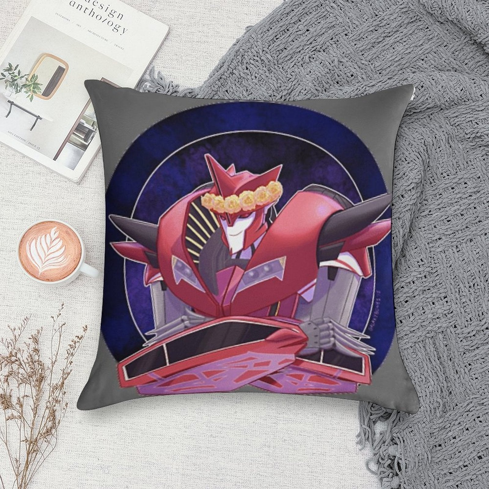Knockout (Transformers) Soft Fade-Resistant Throw Pillow