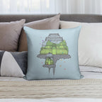 Botanical Gardens Soft Short Plush Fabric Throw Pillow
