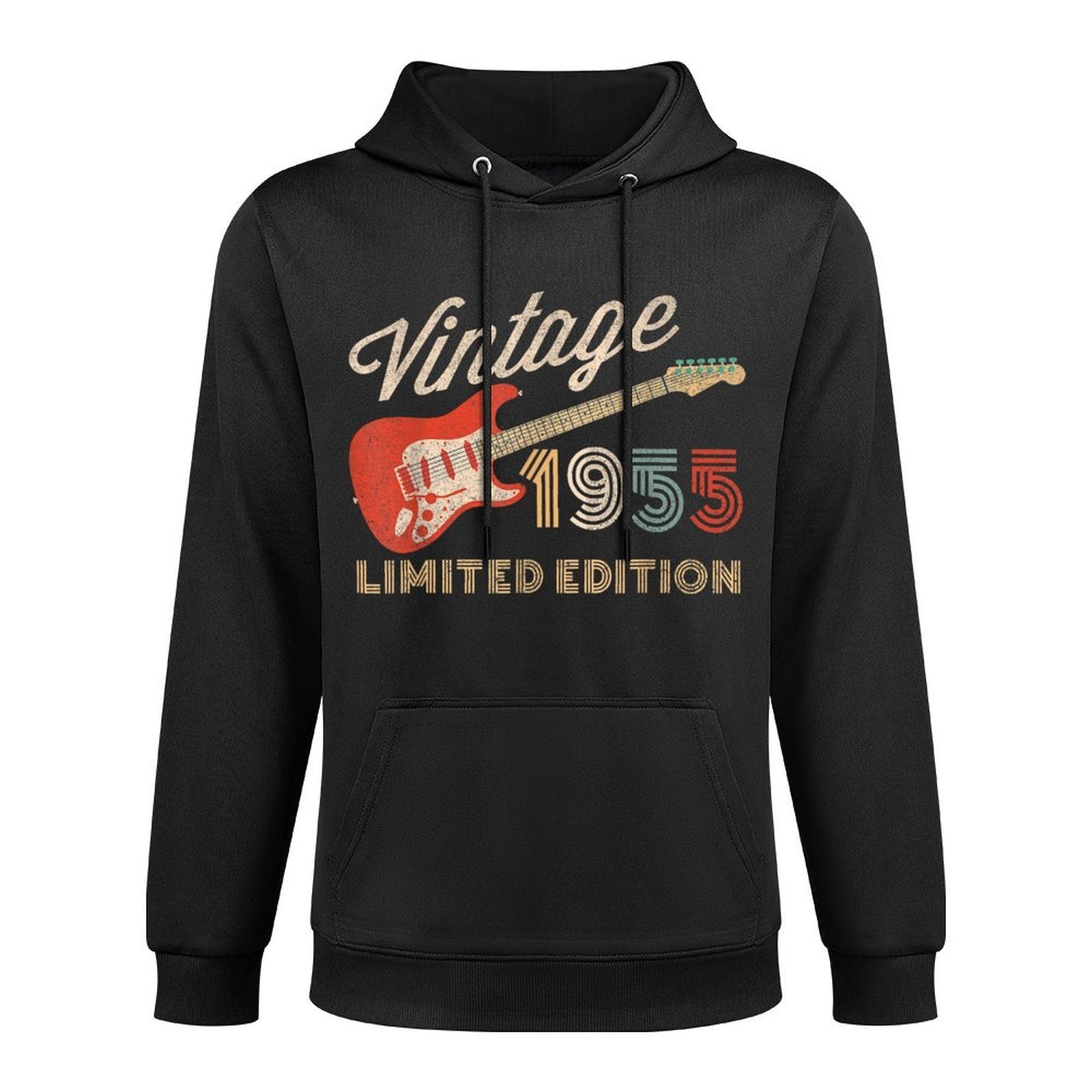 Vintage 1955 Limited Edition Guitar Year Of Birth Birthday Breathable Fabric Hoodie