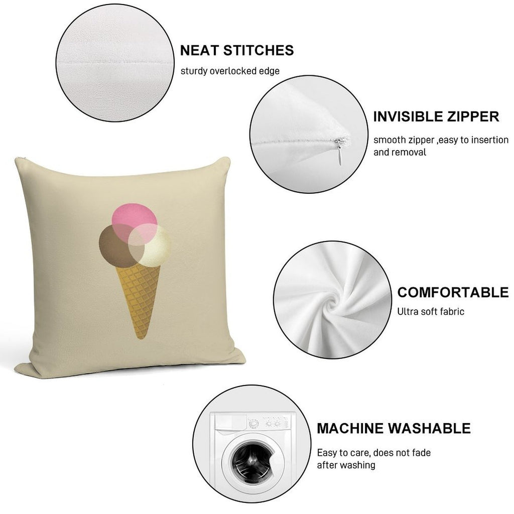 Icecream Venndor Soft Shrink-Resistant Throw Pillow