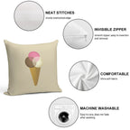 Icecream Venndor Soft Shrink-Resistant Throw Pillow
