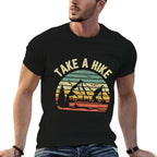 Take A Hike Retro Hiker Outdoors Camping Nature Hiking  Durable T-Shirt