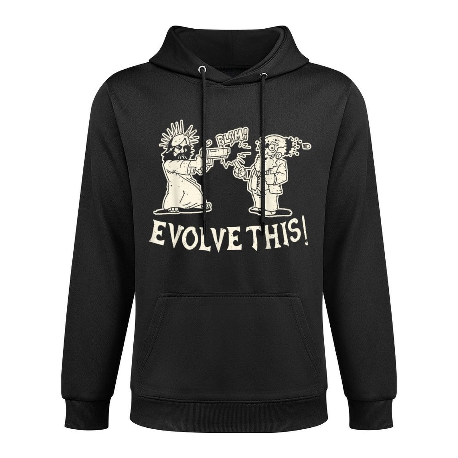 Vintage Evolve This Jesus And Darwin 3 Easy Care Hoodie