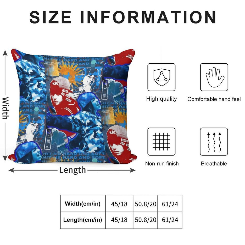 Billie Hit Me Hard And Soft Soft Multiple Sizes Throw Pillow