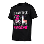 30th Birthday Llama T Awesome Gifts  Eco-friendly Material T-Shirt